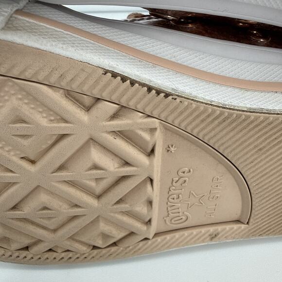 Converse All Star Rose Gold Glitter Low Top Shoes Size 4 Juniors 659230C - Picture 7 of 12